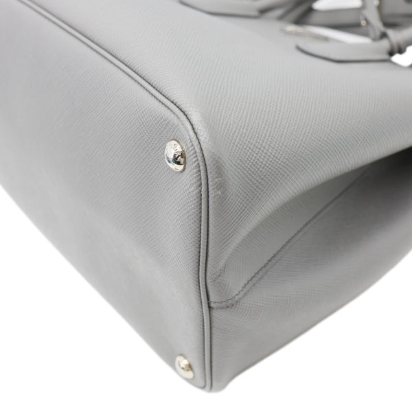 PRADA Double Handle Saffiano Leather Tote Bag Grey