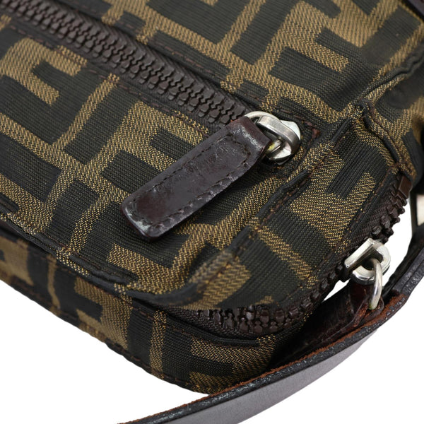 FENDI Zucca FF Canvas Vintage Messenger Bag Brown