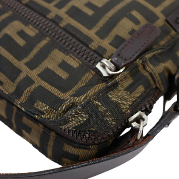 FENDI Zucca FF Canvas Vintage Messenger Bag Brown