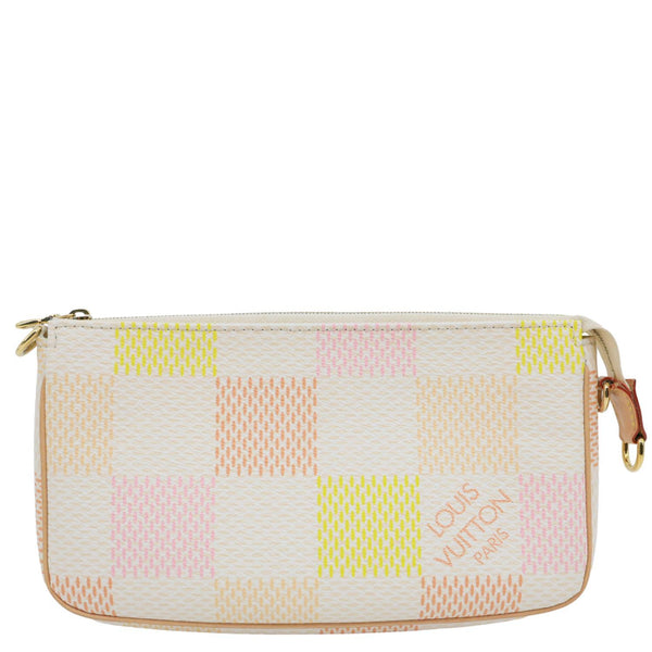 LOUIS VUITTON Pochette Accessoires Damierlicious Coated Canvas Shoulder Bag Pink