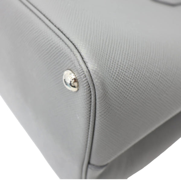 PRADA Double Handle Saffiano Leather Tote Bag Grey