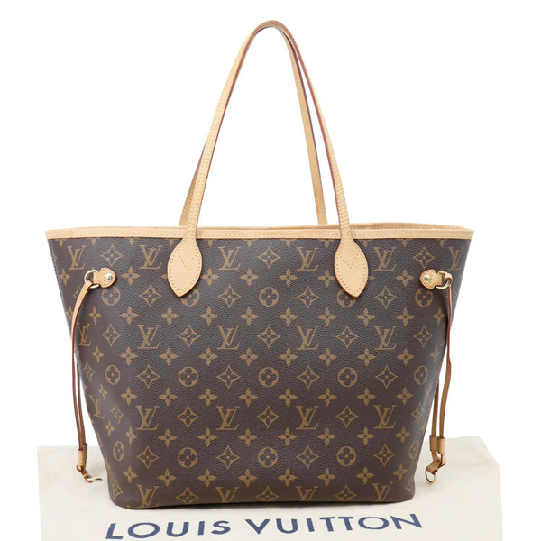 LOUIS VUITTON Neverfull MM Monogram Canvas Tote Bag Brown