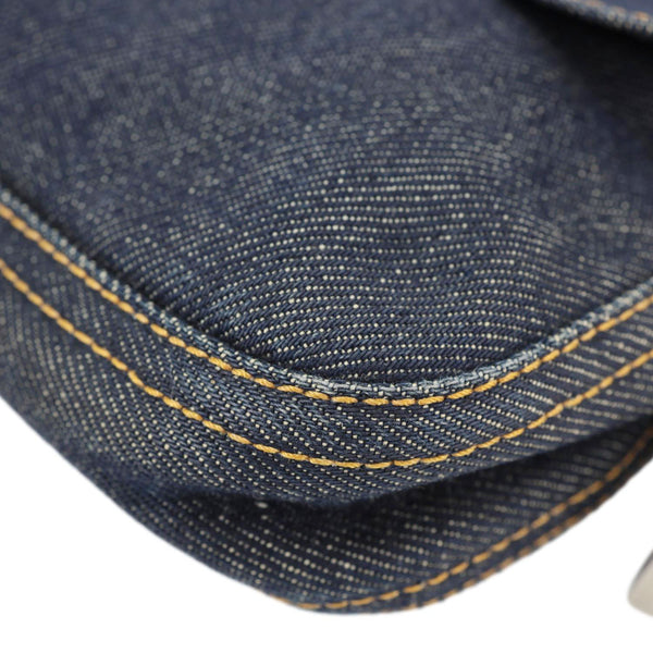 FENDI Denim Baguette Bag Blue