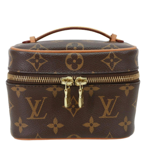 LOUIS VUITTON Nice Nano Monogram Canvas Vanity Case Brown