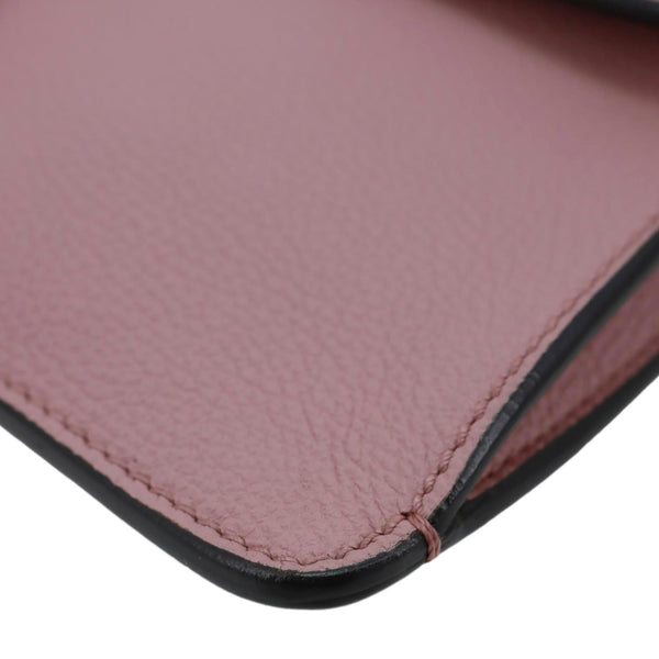 GUCCI Soft Jackie Flap Pebbled Leather Crossbody Bag Pink 364435