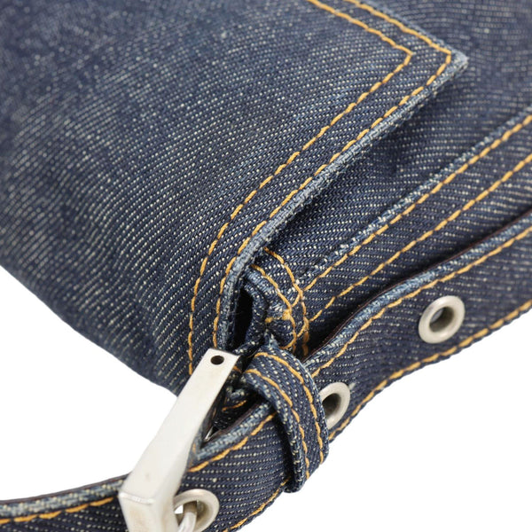 FENDI Denim Baguette Bag Blue