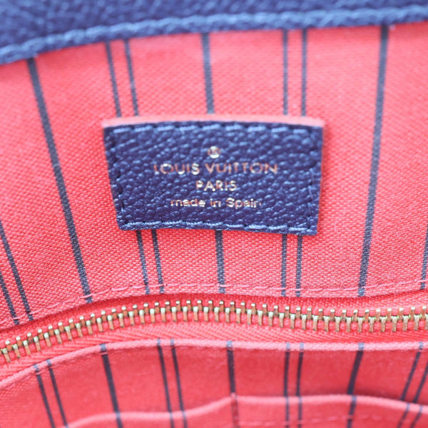 LOUIS VUITTON Pont Neuf MM Empreinte Leather Satchel Bag Marine Rouge