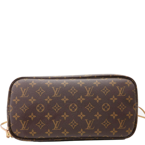 LOUIS VUITTON Neverfull MM Monogram Canvas Tote Bag Brown
