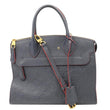 LOUIS VUITTON Pont Neuf MM Empreinte Leather Satchel Bag Marine Rouge