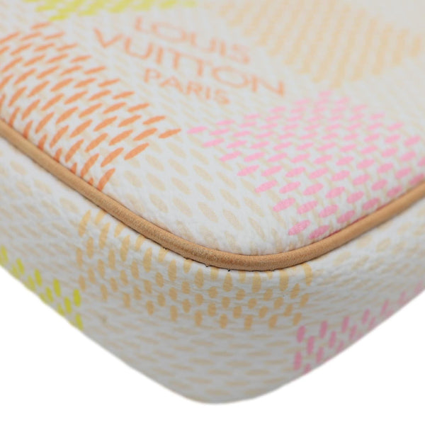 LOUIS VUITTON Pochette Accessoires Damierlicious Coated Canvas Shoulder Bag Pink