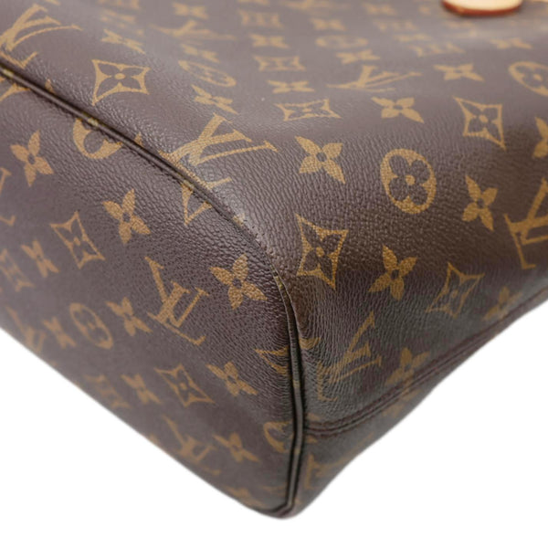 LOUIS VUITTON Neverfull MM Monogram Canvas Tote Bag Brown