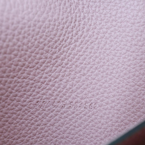 GUCCI Soft Jackie Flap Pebbled Leather Crossbody Bag Pink 364435