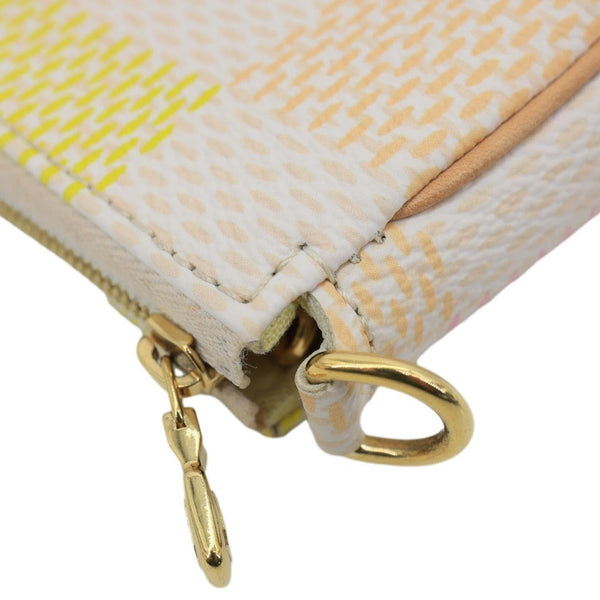 LOUIS VUITTON Pochette Accessoires Damierlicious Coated Canvas Shoulder Bag Pink