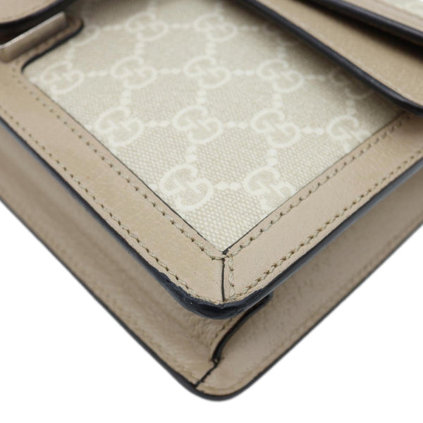 GUCCI Dionysus Small GG Supreme Shoulder Bag Beige 499623