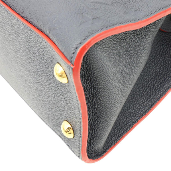 LOUIS VUITTON Pont Neuf MM Empreinte Leather Satchel Bag Marine Rouge