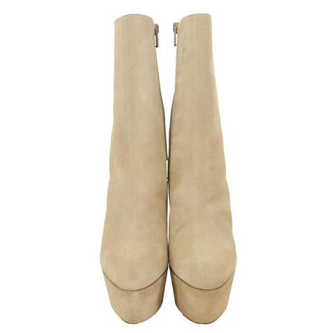 CHRISTIAN LOUBOUTIN Suede Boots Beige Size 39