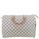 LOUIS VUITTON Speedy 35 Damier Azur Satchel Bag White