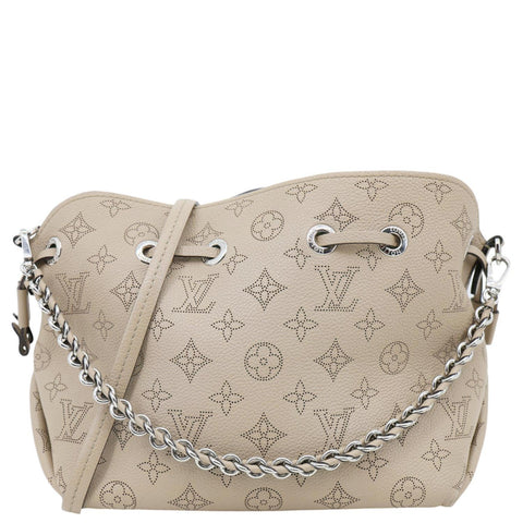 LOUIS VUITTON Bella Mahina Calf Leather Crossbody Bag Beige