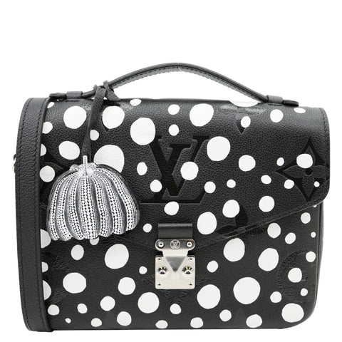 LOUIS VUITTON x YK Metis Pochette Monogram Giant Empreinte Dot Shoulder Bag Black