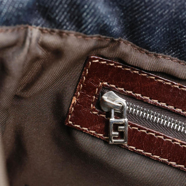 FENDI Denim Baguette Bag Blue