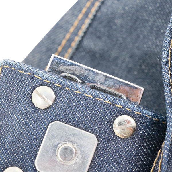 FENDI Denim Baguette Bag Blue