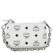 MCM Monogram Visetos Canvas Pouch White