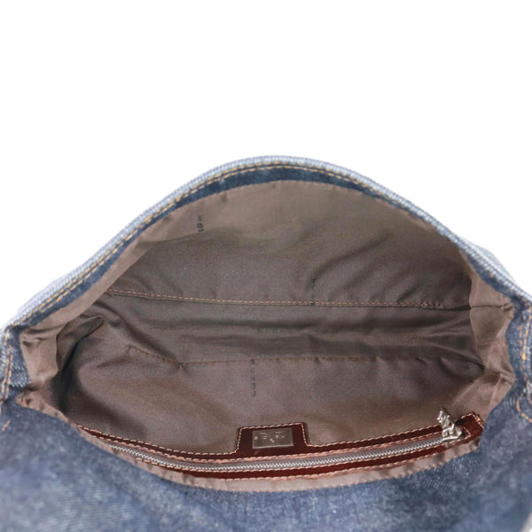 FENDI Denim Baguette Bag Blue