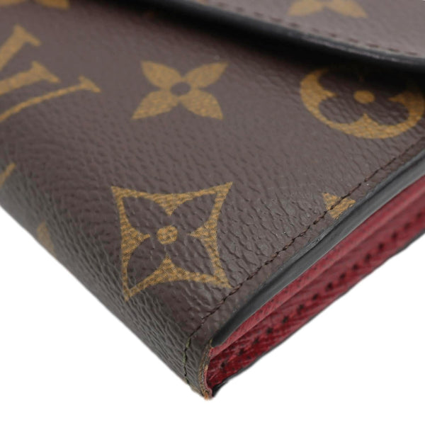 LOUIS VUITTON Sarah Monogram Canvas Wallet Red