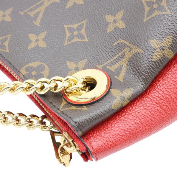 LOUIS VUITTON Surene BB Monogram Canvas Shoulder Bag Red