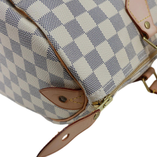 LOUIS VUITTON Speedy 35 Damier Azur Satchel Bag White