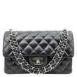 CHANEL Classic Double Flap Leather Shoulder Bag Black 18456520