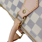 LOUIS VUITTON Speedy 35 Damier Azur Satchel Bag White