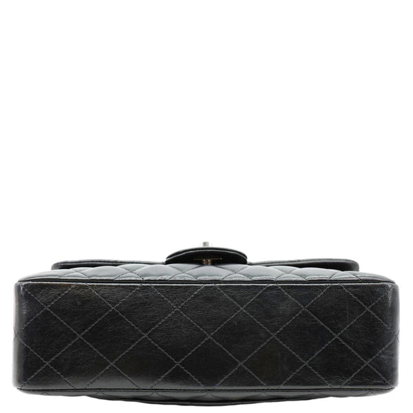 CHANEL Classic Double Flap Leather Shoulder Bag Black 18456520
