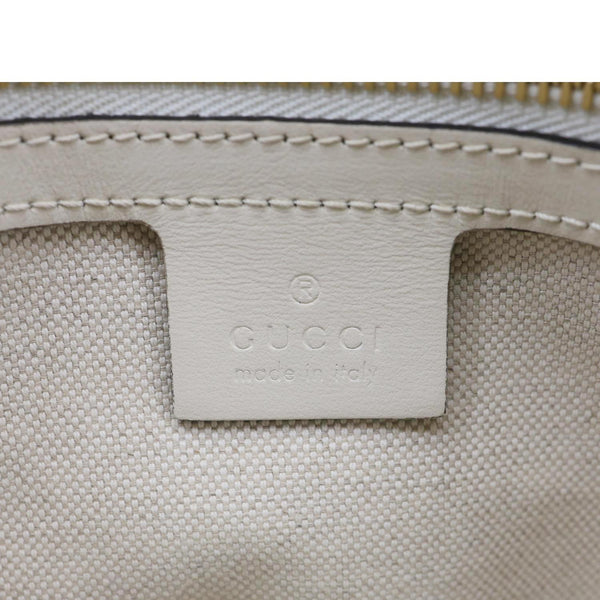 GUCCI Horsebit 1955 Small Leather Top Handle Bag White 621220
