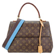 LOUIS VUITTON Cluny MM Monogram Canvas Crossbody Bag Brown