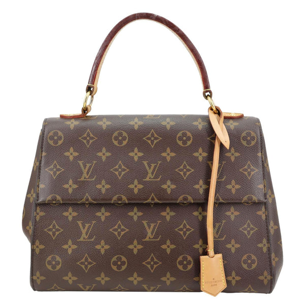 LOUIS VUITTON Cluny MM Monogram Canvas Crossbody Bag Brown