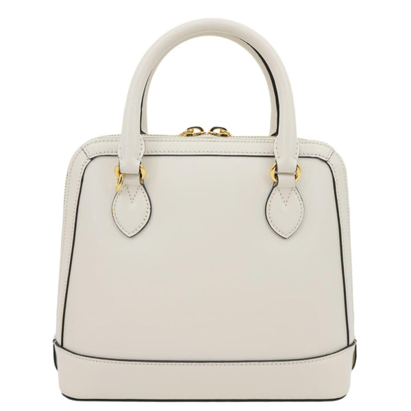 GUCCI Horsebit 1955 Small Leather Top Handle Bag White 621220