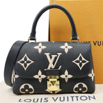 LOUIS VUITTON Madeleine MM Bicolor Monogram Empreinte Leather Satchel Bag Black