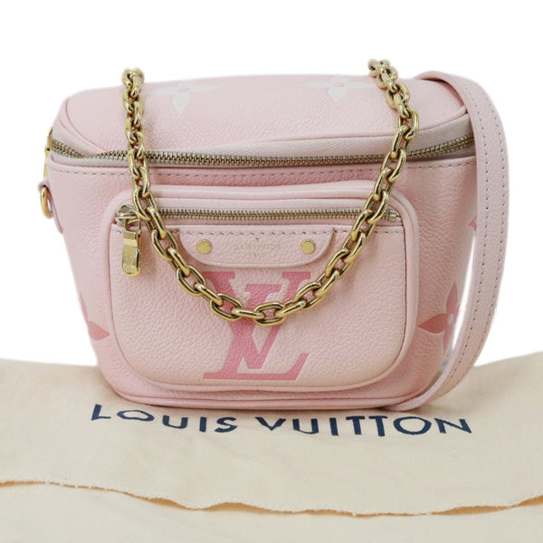 LOUIS VUITTON Mini Giant Monogram Empreinte Leather Bumbag Gradient Pink