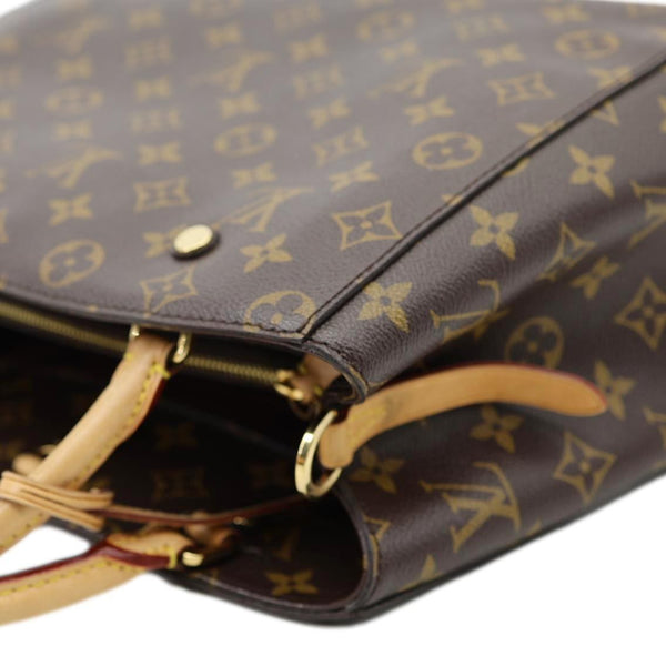 LOUIS VUITTON Montaigne MM Monogram Canvas Shoulder Bag Brown