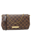 LOUIS VUITTON Favorite MM Damier Ebene Canvas Shoulder Bag Brown