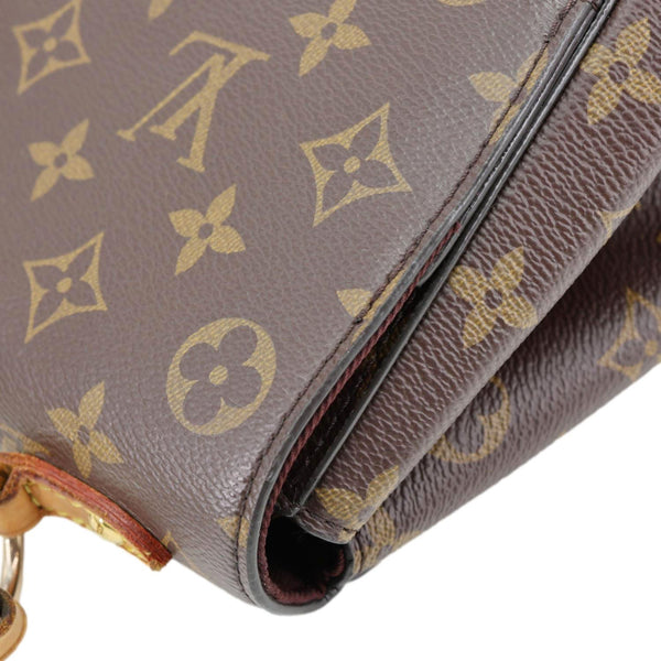 LOUIS VUITTON Cluny MM Monogram Canvas Crossbody Bag Brown