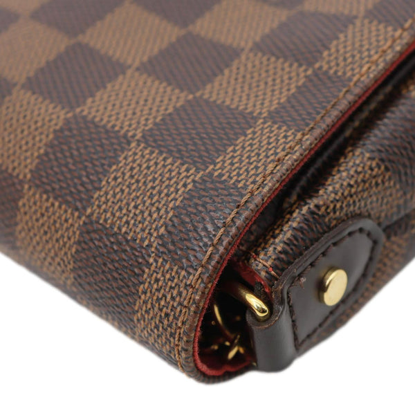 LOUIS VUITTON Favorite MM Damier Ebene Canvas Shoulder Bag Brown