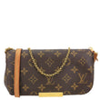LOUIS VUITTON Favorite PM Monogram Canvas Shoulder Bag Brown