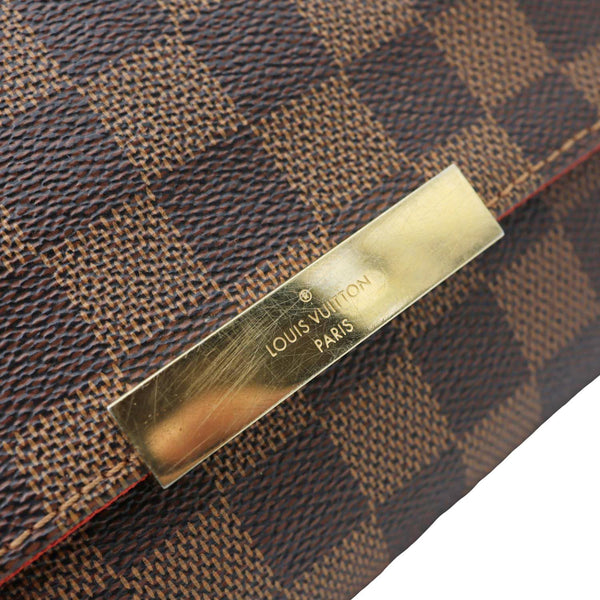 LOUIS VUITTON Favorite MM Damier Ebene Canvas Shoulder Bag Brown