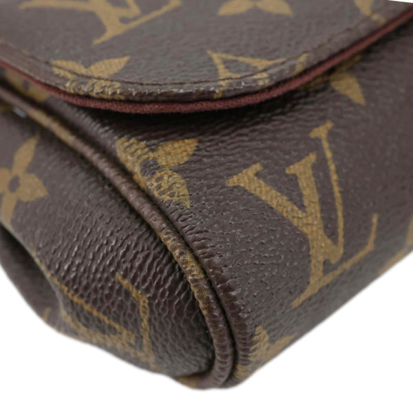 LOUIS VUITTON Favorite PM Monogram Canvas Shoulder Bag Brown