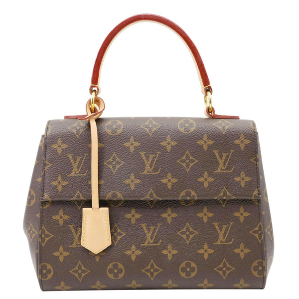 LOUIS VUITTON Cluny MM Monogram Canvas Crossbody Bag Brown