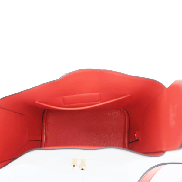 CHRISTIAN LOUBOUTIN Carasky Stud Mini Leather Bucket White