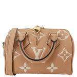 LOUIS VUITTON Speedy 20 Bandouliere Giant Monogram Empreinte Leather Shoulder Bag Arizona