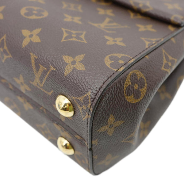 LOUIS VUITTON Cluny MM Monogram Canvas Crossbody Bag Brown